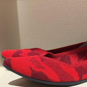 Rothy's The Point Flat in Red Camo (print no longer made)